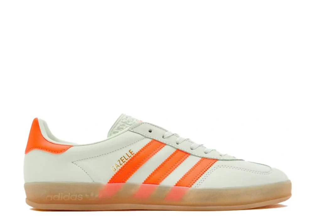 Adidas Gazelle Indoor Linen Green Solar Orange – Image 2