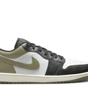 Air Jordan 1 Low Black Toe Medium Olive