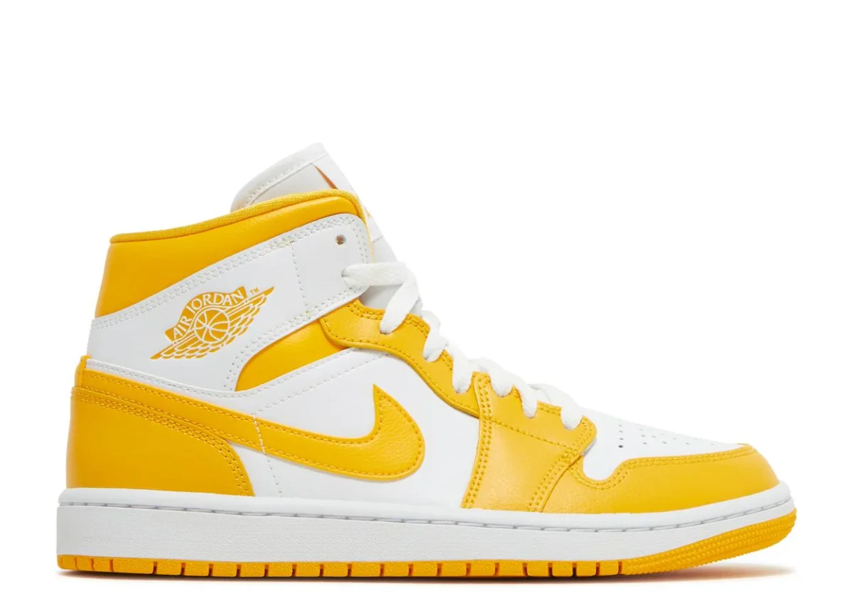 Air Jordan 1 Mid White University Gold – Image 2