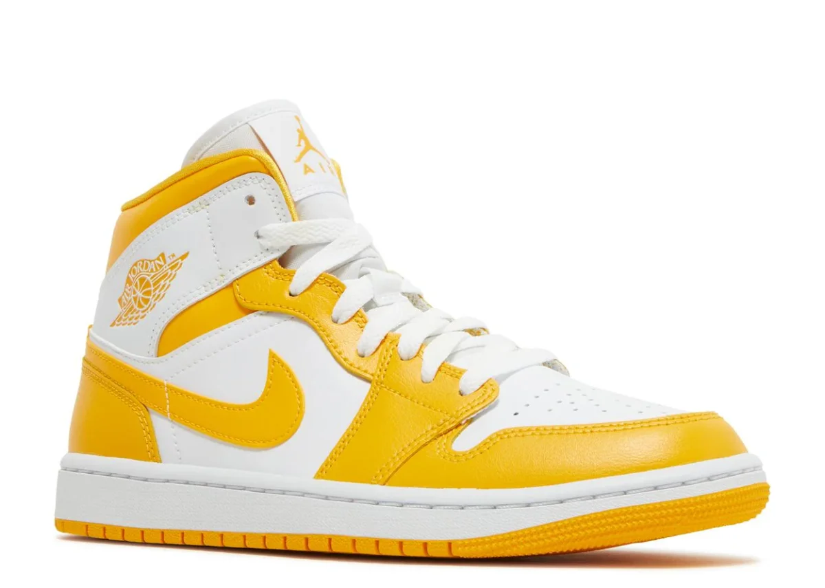 Air Jordan 1 Mid White University Gold – Image 3