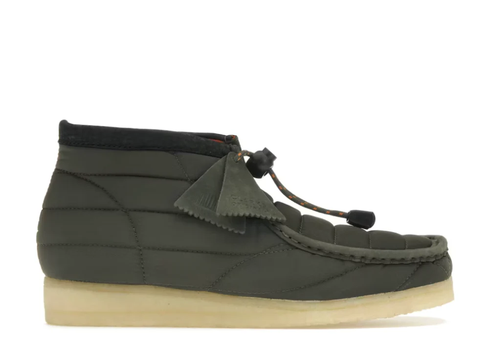 Clarks Originals Wallabee Boot Khaki Quilted – Image 2