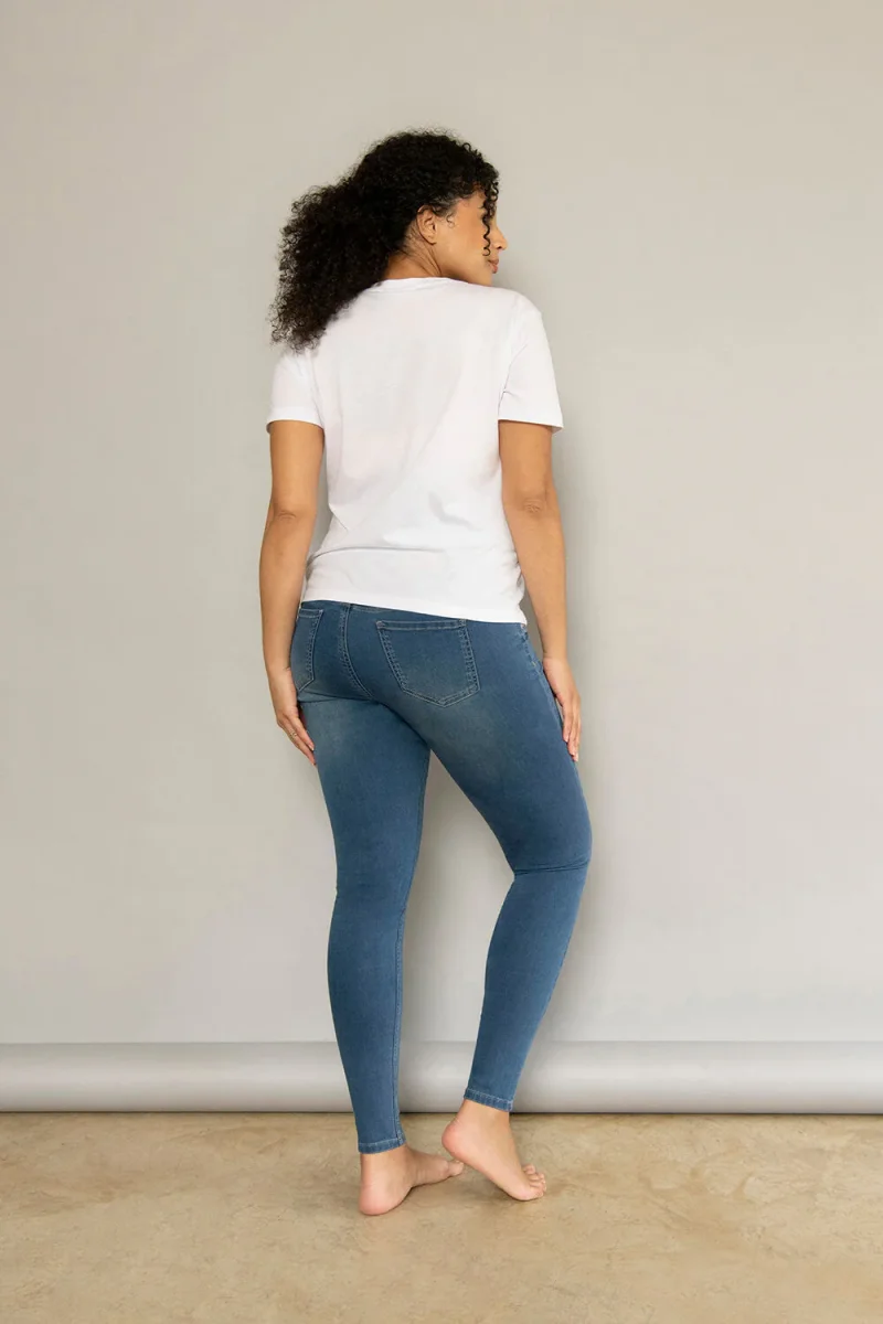 Jegging de grossesse 7/8e - Mid Bleu – Image 3