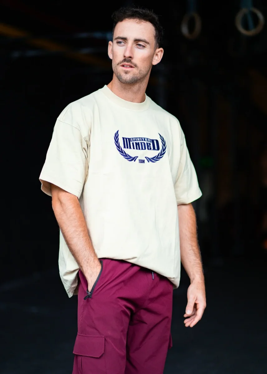 T-SHIRT UNISEXE OVERSIZE ALL FOR ONE - BEIGE