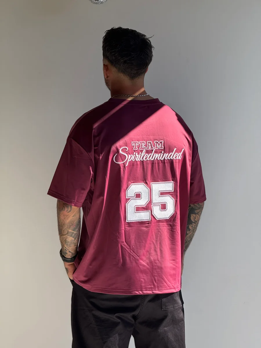T-SHIRT OVERSIZE SOLSTICE FLOW - BORDEAUX – Image 2