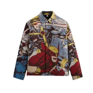 Kith x Marvel X-Men Tapestry Coaches Jacket Black PH