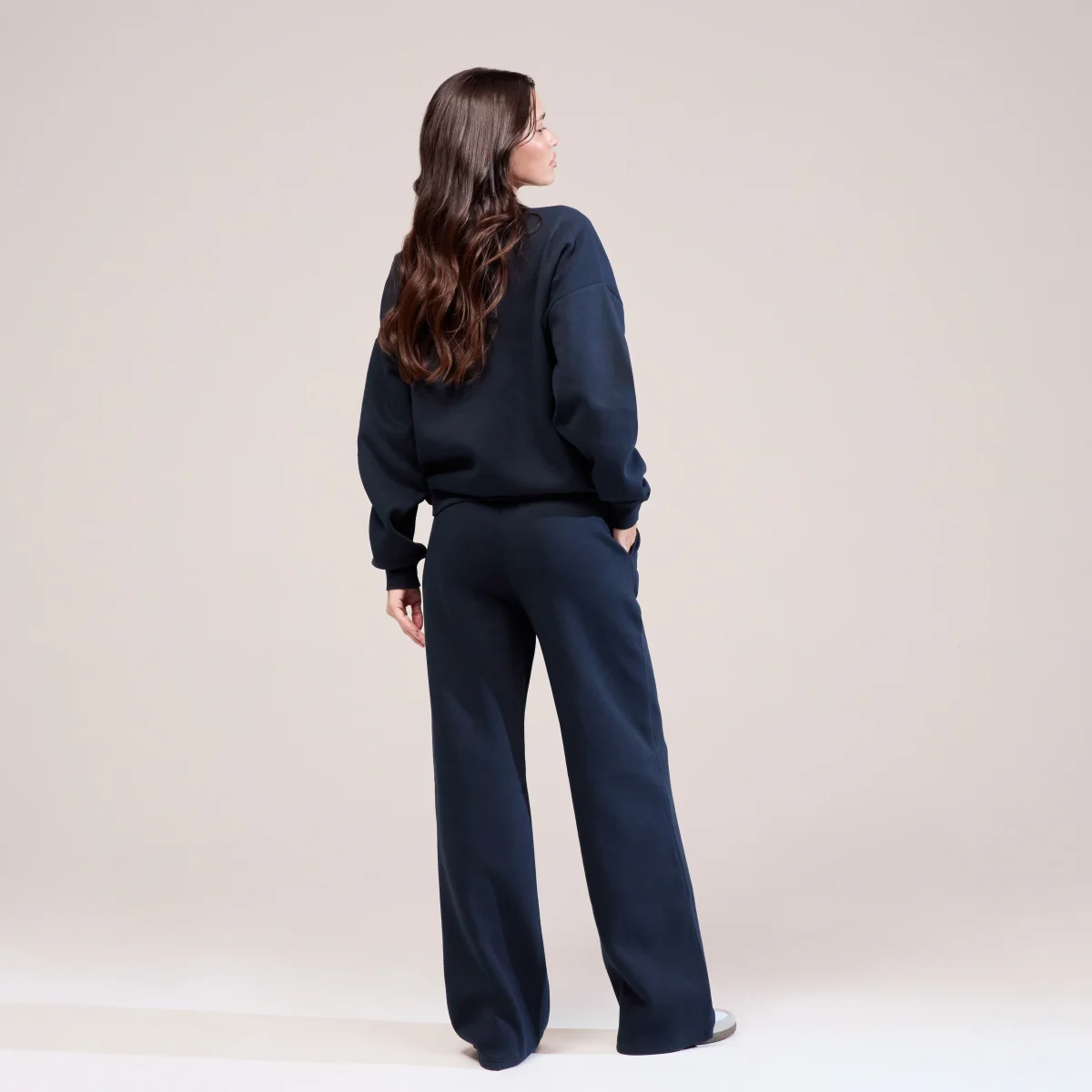 Organic Oversized Sweatshirt Lovall Script - Vintage Navy – Image 4