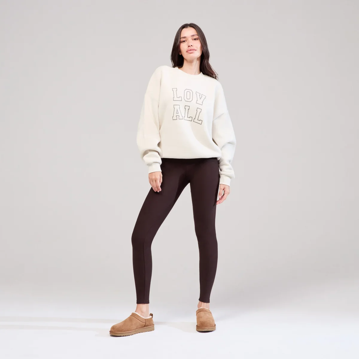 Heavyweight Oversized Sweatshirt Varsity - Ecru – Image 3