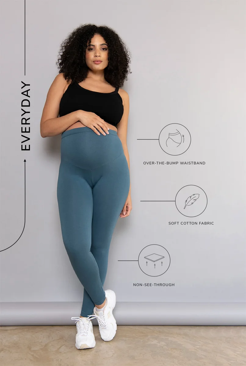 Legging de grossesse Everyday - Bleu Cobalt – Image 4