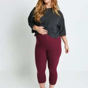 Legging de grossesse court Everyday - Burgunder