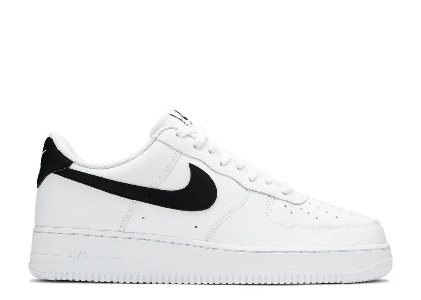 Nike Air Force 1 Low '07 White Black Pebbled Leather – Image 2