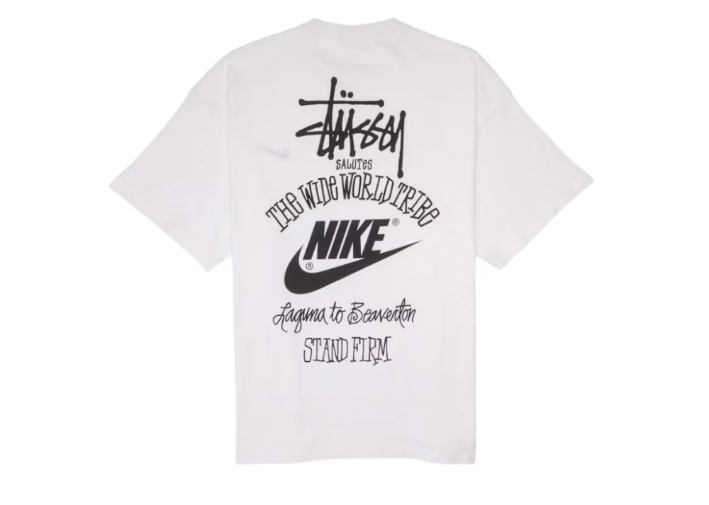 Nike x Stussy The Wide World Tribe T-Shirt White – Image 2
