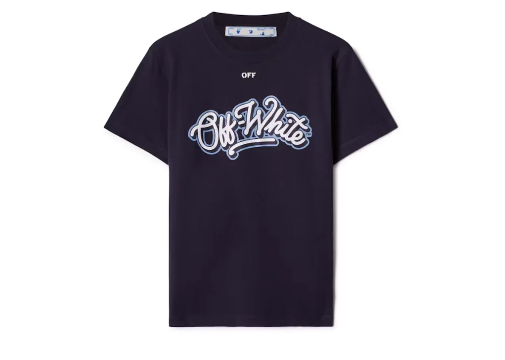 Off-White Chicago Bulls T-Shirt Navy/White/Light Blue – Image 2