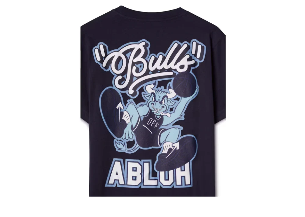 Off-White Chicago Bulls T-Shirt Navy/White/Light Blue – Image 3