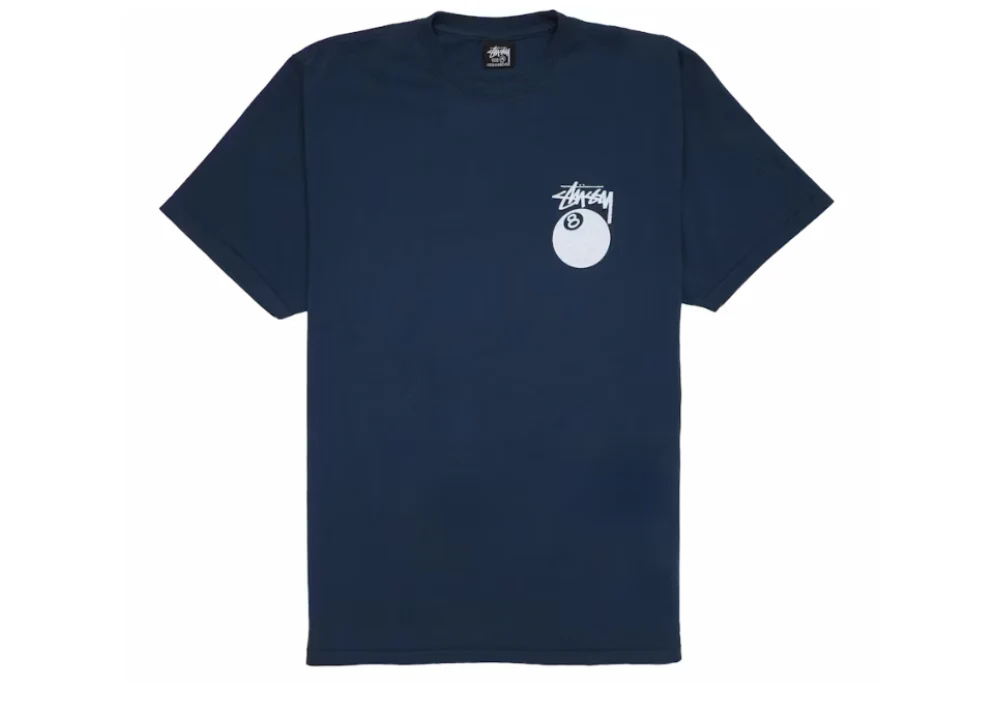 Stussy 8 Ball Pigment Dyed Tee Navy
