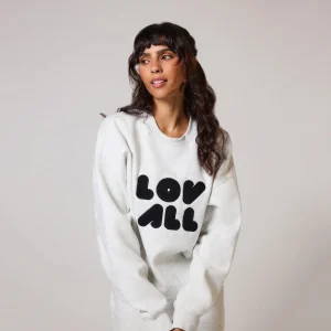 ALL SZN organique Sweat à Capuche Oversize Style 1 - Light Grey Marl