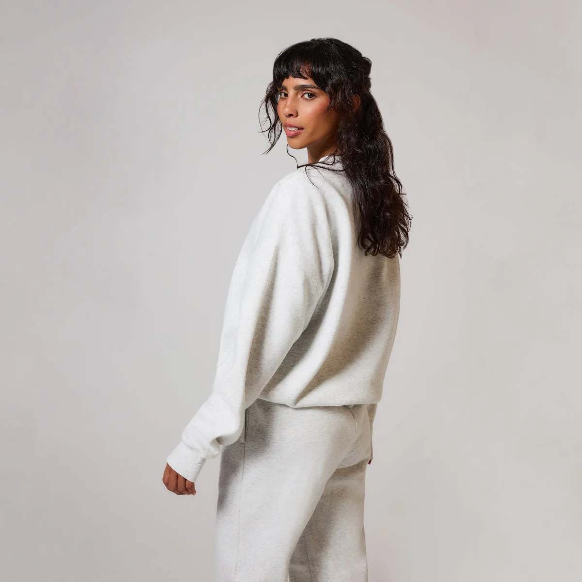 ALL SZN organique Sweat à Capuche Oversize Style 1 - Light Grey Marl – Image 6