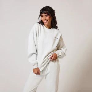 ALL SZN organique Sweat à Capuche Oversize Style 3 - Light Grey Marl
