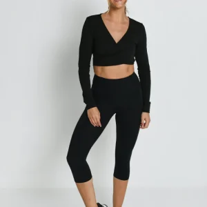 Legging de sport court taille haute Energise - Midnight Noir